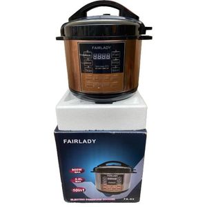 Electric Pressure Cooker And 5L Rice Cooker - Gold