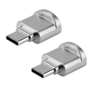 2pcs USB-C to Micro SD TF Card Reader Adapter for Laptop Cell Phone