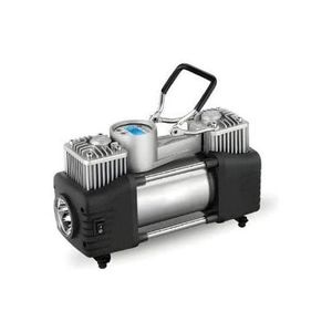 Triple High Speed Double Cylinders Pump 12V DC Heavy Duty Metallic Tyre Inflator Nuclear Car Air Compressor Pump with Digital Display Gauge & Light