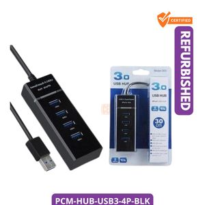 Universal 4-Port USB 3.0 Hub Black Brand New PCM-HUB-USB3-4P-BLK