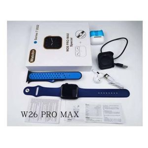W26 Pro Max Smart watch with Airpods-Blue/Black