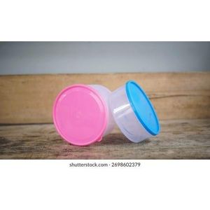 12-piece small size plastic round food container sets featuring airtight screw-on lids for leakproof storage.