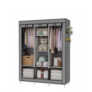 3 column metallic closet - grey
