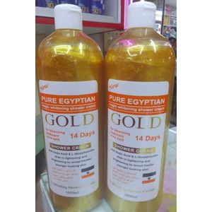 Pure Egyptian Gold magic whitening & Lightening  with kojic Acid & glutathione shower cream  For Lightening, Brightening,younger Skin-1000ml
