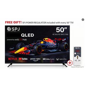 SPJ 50 Inch QLED 4K  Smart webOS Hub TV - Black
