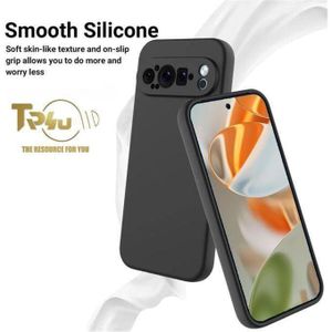 Google Pixel 9 Pro Case - Durable Protection - Stain-Resistant Silicone - Android Phone Case - Obsidian Amazon's Choice