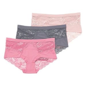 5 Pack Pink Lace Trim Full Knickers - Matalan