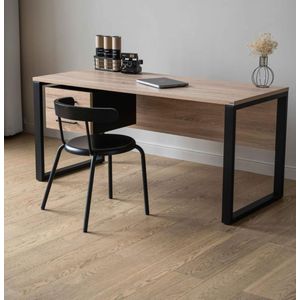 Stylish office desk with metal legs 120 OR 140cm With a moving drawer(chair exclusive)