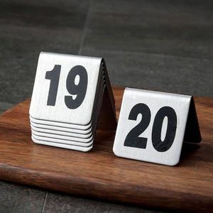 20 pcs...1 to 20 Table Numbers Stainless Steel Tent Style Table Numbers - Best for Rustic Receptions, Banquets, Cafés, Restaurants, Hotel.. 2x2x2inches