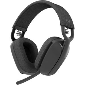 Logitech Zone Vibe 100 Lightweight Wireless Over-Ear Headphones with Noise-Cancelling Microphone, Advanced Multipoint Bluetooth Headset, Works with Teams, Google Meet, Zoom, Mac/PC - Graphite