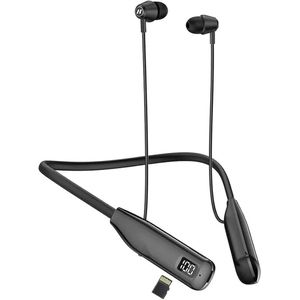 Haino teko Germany HainoTeko Germany Haino Teko HN110 Bluetooth Neck Band Earphone 110 Hours Music With High Bass Sound Quality Super Clear Mic and Support TF Card Black