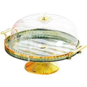 Elegant Plastic Pastry Stand Showcase With Cover Cake Sweets Stand - Multicolor