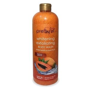 Pretty Be Papaya Extract Whitening Exfoliating Body Wash with Carrot oil & Vitamin E Removes rough Skin & Brightens