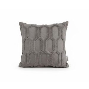 Grace Foam Elegant 2 Pc Fiber Cushion With Cover- Gray