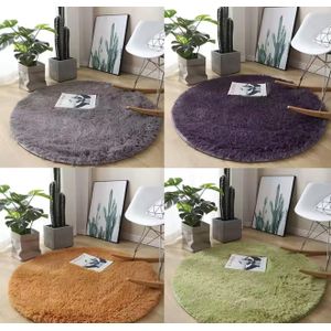 Round fluffy carpets 
