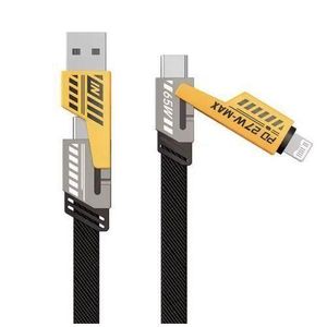 Original 4-in-1 USB Charging Cable –  Super Fast Charger IPhone, IPad, MacBook, Android, Samsung Compatible Durable & Tangle-Free 
