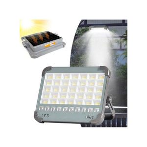Portable LED Work Light – 10,000LM Rechargeable Floodlight with 16500mAh Battery & Solar, Stepless Dimming for Outdoor, Indoor, Camping & Emergency
