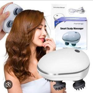 Electric Scalp & Body Massager, Portable Handheld Deep Tissue Massage Device with 4 Rotating Massage Heads, Waterproof Relaxation Massager for Head, Neck, Arms, Abdomen and Full Body