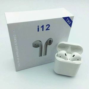 i12 Wireless Earphone Stereo Earbud Headset For Smart Phone - White
