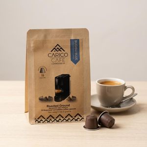 Carico Cafe Connoisseur Bugisu Blue Nespresso Compatible Coffee Capsules - 100% Arabica - 15 Pods (82.5g).
