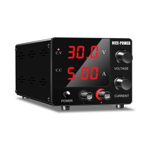 NICE-POWER DC Power Supply Variable, 30V 5A with Encoder, LED US Plug