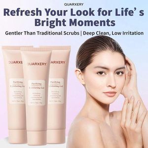 QUARXERY Purifying Exfoliating Gel-Gentle for Face - Facial Peeling Gel Scrub for Face Cleans Dirt & Oils