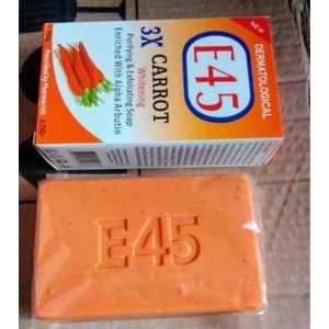 E45 3X CARROT WHITENING PURIFYING & EXFOLIATING ANTI- ACNE SOAP