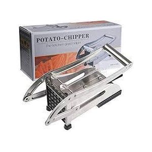  stainless steel manual potato chipper, silver black original