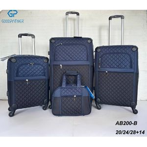 Good Partner A Set of 4 Piece's Suitcase With Two Layers It Has Rubber And Cloth Material 