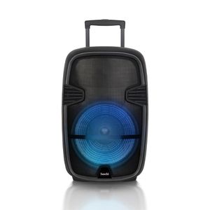 Saachi Rechargeable Trolley Speaker ? NL-SP-6341 15" Woofer, Wireless Microphone & Remote Party-Ready - Black (2YRS WRNTY)