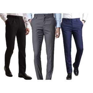 Other Pack of 3 Men's Formal & Gentle Trousers - Grey, Black, Navy Blue