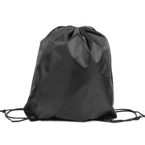 Drawstring Backpack for Travel and Outdoor Sports, for Men and Women (12pcs) - Black