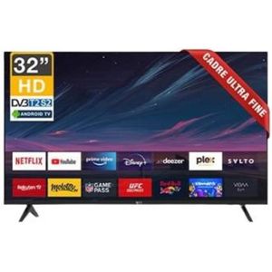 Roch 32 Inch Smart Android Frameless HD LED TV With Free To Air - Black (2YRS WRNTY)