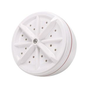 Portable Washing Machine Rotating Mini Ultrasonic Turbine Washer for Travel- White.