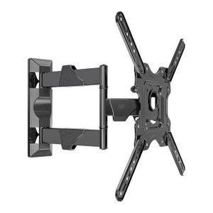 Home Design P4 Heavy Duty Wall Mount VESA 400 To 400mm Swivel TV Mount Retractable Wall Bracket For 32-60 Inches, 50kgs Load Capacity- Black