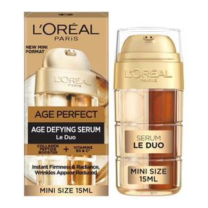 L'Oreal DOUBLE Age Defying Serum Le Duo, Collagen Peptide Booster & Vitamins B3 & C, Instant Firmness & Radiance, 15ml