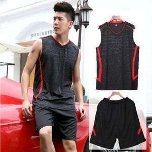 Kids Men Double-side Basketball Training Jersey Suit Sports Kits Blank  College Tracksuits Breathable Basketball Jerseys Uniform