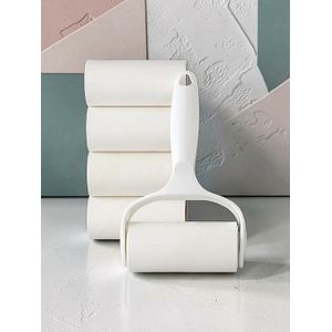 Team New Tearable Roll Paper Lint Sticky Roller Dust Wiper Pet Hair Clothes Carpet Tousle Remover Portable Replaceable Cleaning Brush Tool