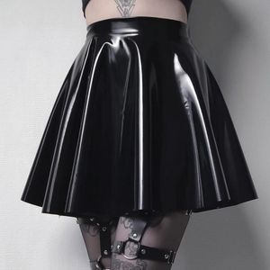 Lautaro Spring Midi Black Soft Pu Leather Pencil Skirt Women with