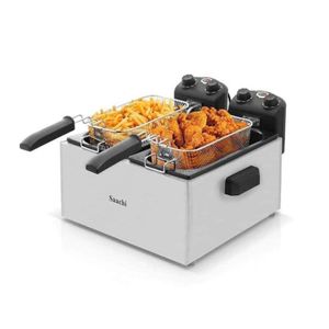 Saachi Original Stainless Double Deep Fryer 6.0 Litres