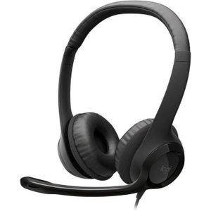 Logitech H390 Wired Headset for PC/Laptop, Stereo Headphones with Noise Cancelling Microphone