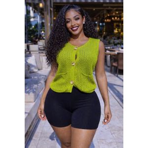 Generic Xim Ladies Beautiful Top- Green, Black 