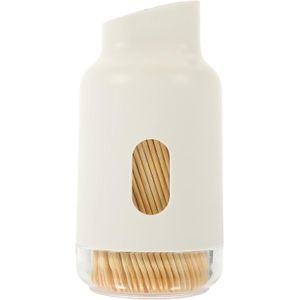 1pc Wooden Toothpicks Tabletop Toothpick Holder Daily Toothpick Dispenser Home Supplies Desktop Toothpick Dispenser Reusable Toothpick Holder Daily Toothpick Container - Multicolor
