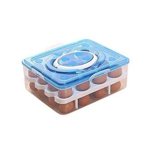 Egg Tray Storage Container 32 Grid - Blue