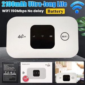 4G Lte Router Wireless Wifi 2100mAh Mobile Hotspot with SIM Card Slot Hotspot Pocket MiFi 150mbps For Outdoor Home Office Travel Works with Safaricom or Airtel Lines