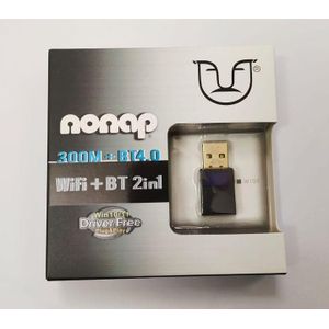 Pc Nonap 300m 2-in-1 WiFi and Bluetooth USB adapter, which adds wireless connectivity to computers. 
