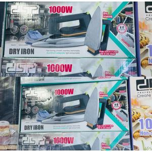 Dsp Original Dry Flat Iron 1000 Watts. - Silver/ Black.