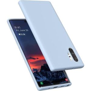 Samsung  Galaxy Note 10+ Luxury Soft Rubber Liquid Silicone Skin Touch Feel Cover Case Blue