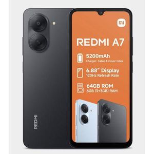 Redmi A7 4G 3+64GB 6.88" 120Hz display, 13MP camera, 5,200mAh
