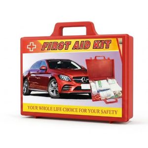 Car First Aid Kit - Red.